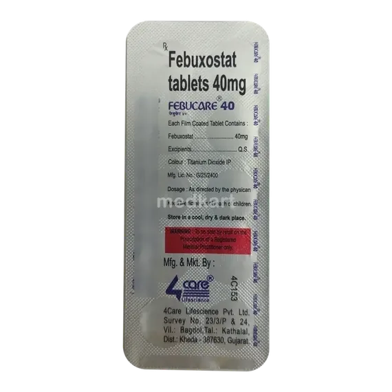 febucare 40mg tablet 10's